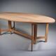Table à manger en pin cérusé. Ollé Pira. Suède années 1960.