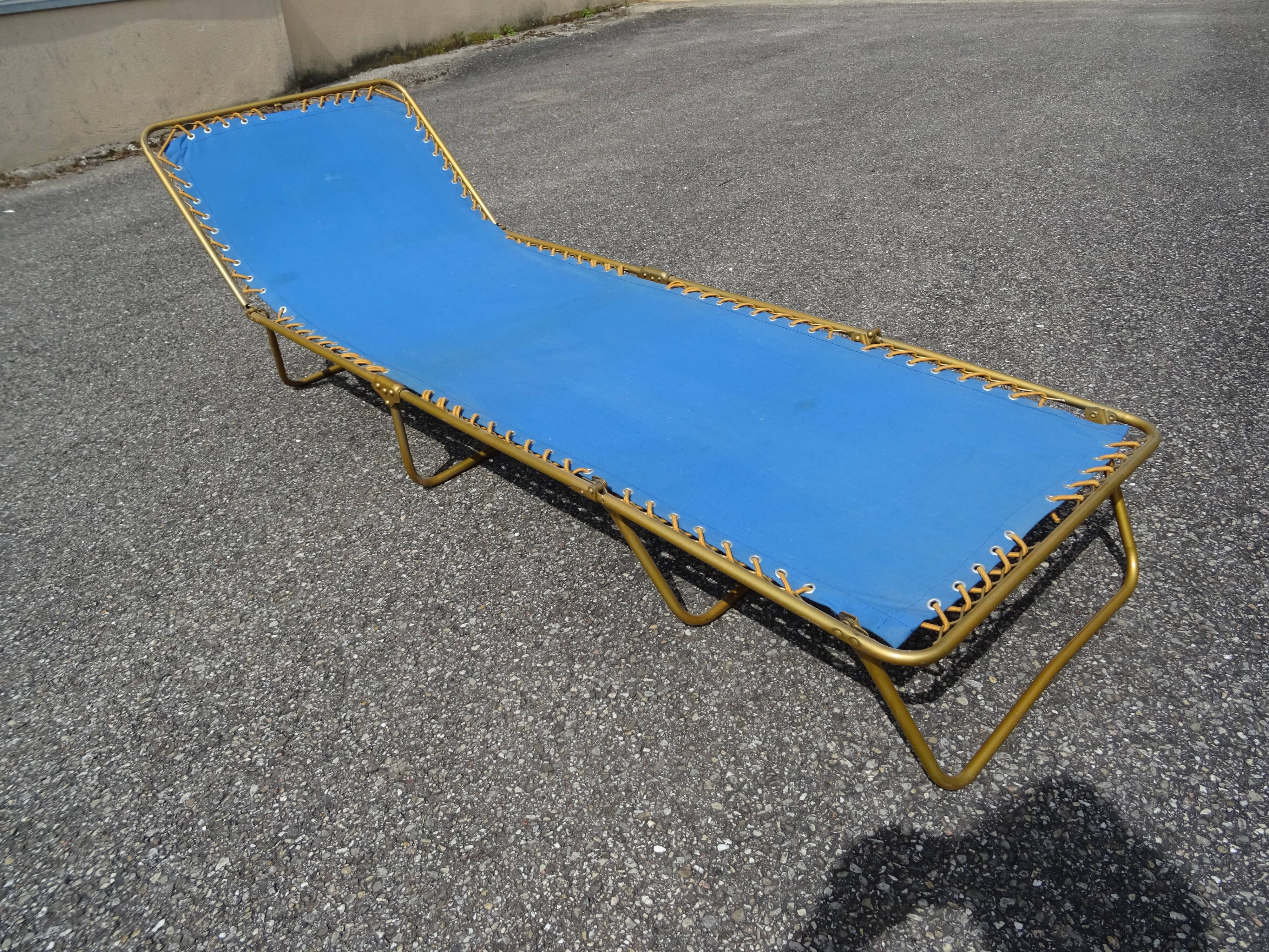 Relax lounger folding chaise longue Lafuma Chantazur vintage