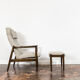 Gfm 64 back armchair with ottoman by edmund homa 1960's