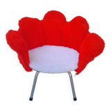 Vintage flower-shaped children's moumoute chair