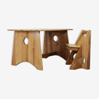 Kids desk and chair by Gilbert Marklund for Furusnickarn AB, Sweden 1970s