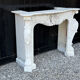 Louis XV style fireplace in Carrara marble, circa 1980.