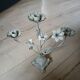 Antique chandelier in cast iron/metal and porcelain