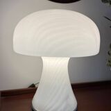 Lampe de table champignon en verre de Murano, 1980