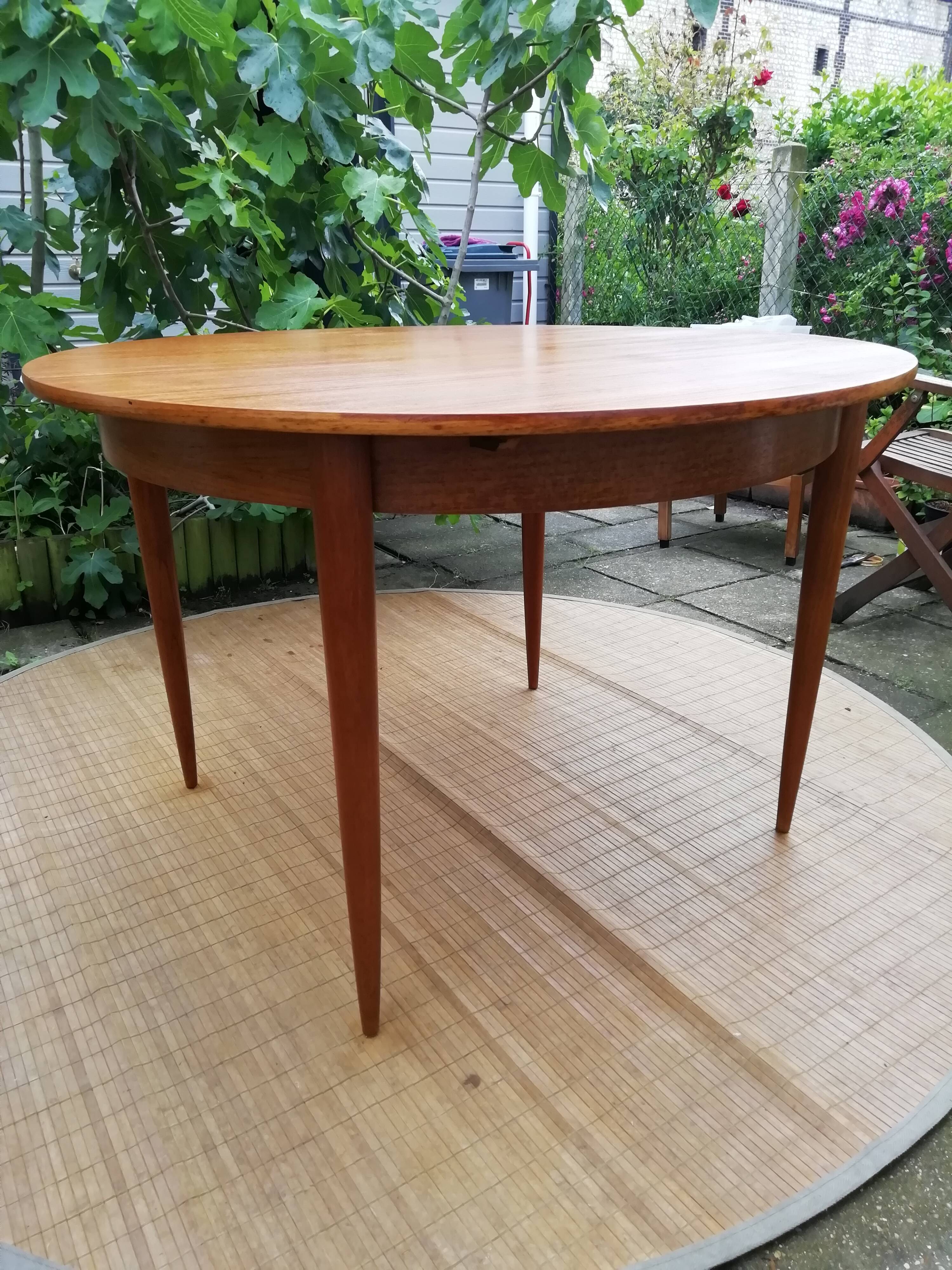 Teak table Scandinavian style 1970