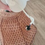 Old rattan pendant lamp / vintage luminaire