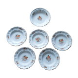 5 hollow plates and 1 faience dish from Lunéville KG Marie-Thérèse