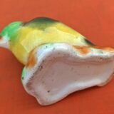 Polychrome ceramic parrot shape