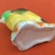 Polychrome ceramic parrot shape