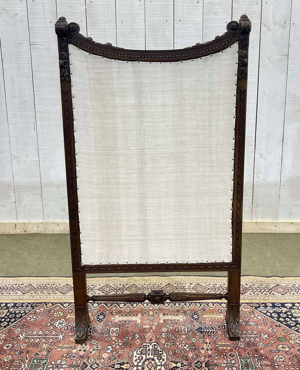 Walnut fireplace screen from the early 20th century