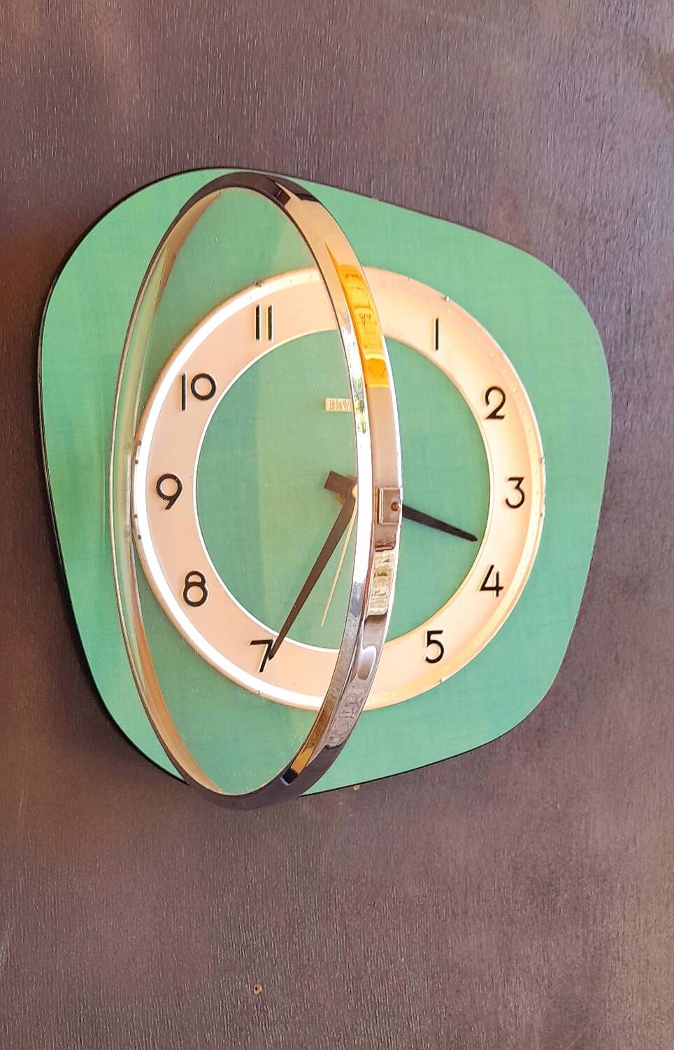 Horloge murale en formica 1960