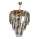 Black Veca chandelier 3 levels, Murano glass, Italy, 1970