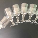 Set 6 cut crystal wine glasses