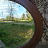 Beveled oval mirror 83x52cm
