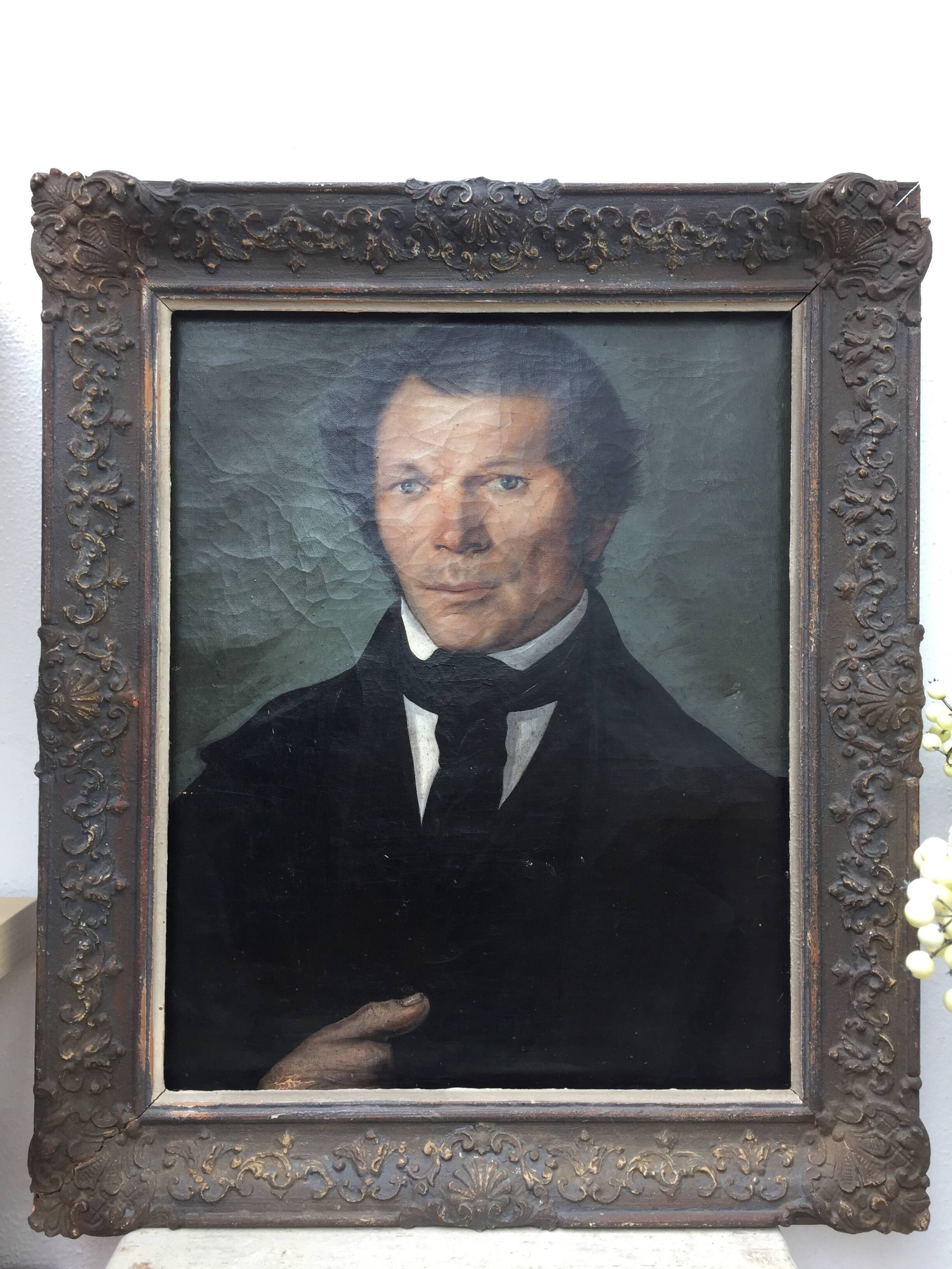 Unknown antique master portrait of a noble gentleman, oil on canvas