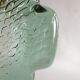 Vintage thick green glass aperitif bowl in the shape of a clover