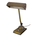 Brass desk lamp with swivel lampshade