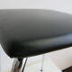 Vintage stool in chrome metal and black skai