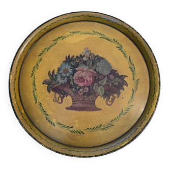 Flowery sheet metal tray