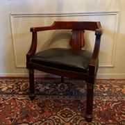 Fauteuil De Bureau, De Style Empire,en Acajou.