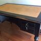 Large flat desk Louis Philippe in blackened wood