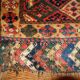 Tapis Persan Kyrdish  61cm x 61cm 1880s