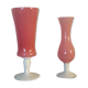 Lot de 2 vases soliflore opaline