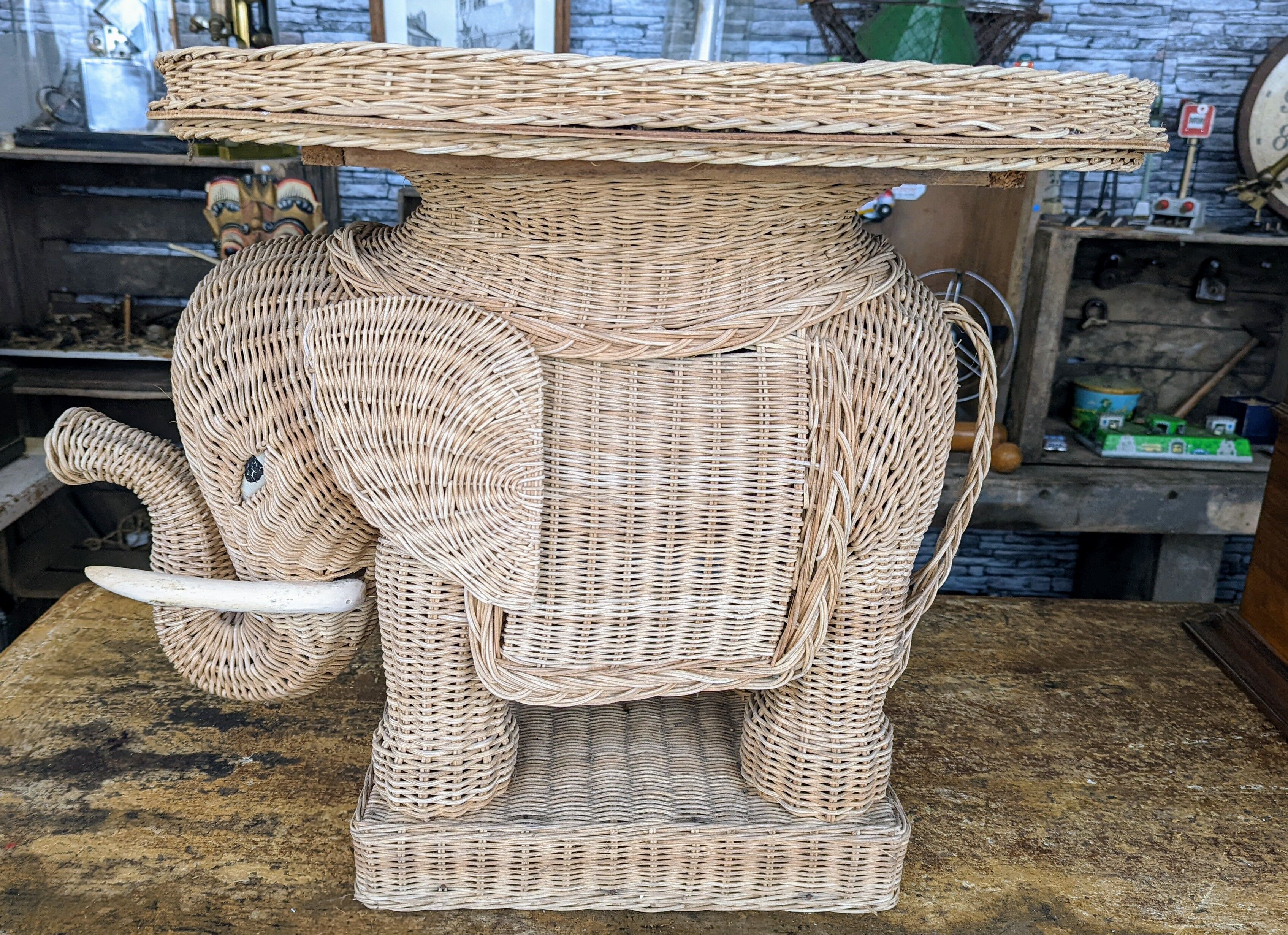 Vintage rattan coffee table