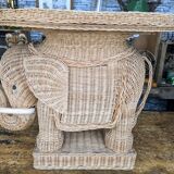 Vintage rattan coffee table