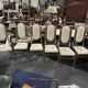Ensemble de 6 chaises Bambou en laiton 1980