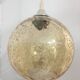 Vintage globe pendant in amber bubble glass