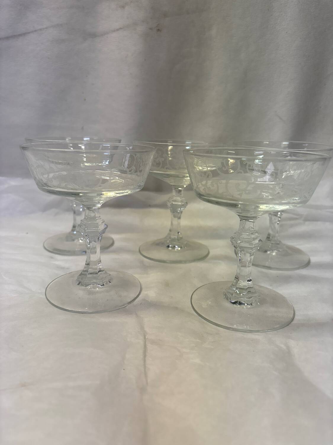 Set of champagne glasses