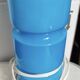 Vintage blue glass table lamp from the 90s, Habitat model.