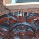 	Support furniture in walnut burl veneer, Napoleon III style or late 19th century.
