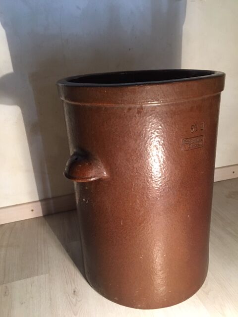 Old sauerkraut pot in sandstone 50 liters
