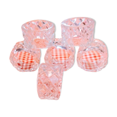 Ensemble de 6 ronds de serviettes en cristal