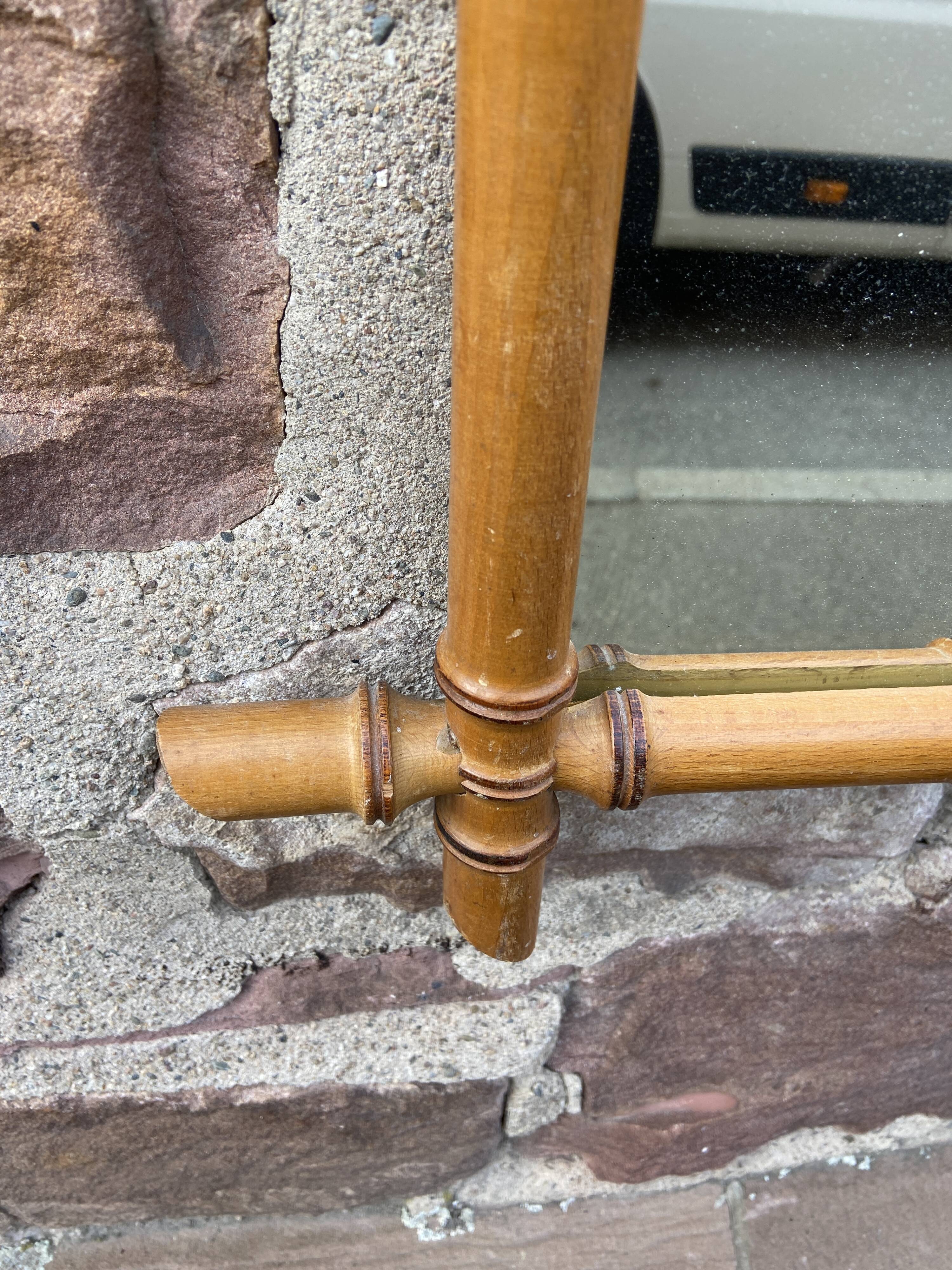 vintage bamboo mirror