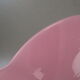 Cup on piedouche in pink opaline and translucent white period XX th