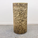 Vintage mid century ceramic umbrella stand with bark structure