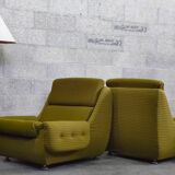 Complete living room Space Age Atlantis olive green 1970