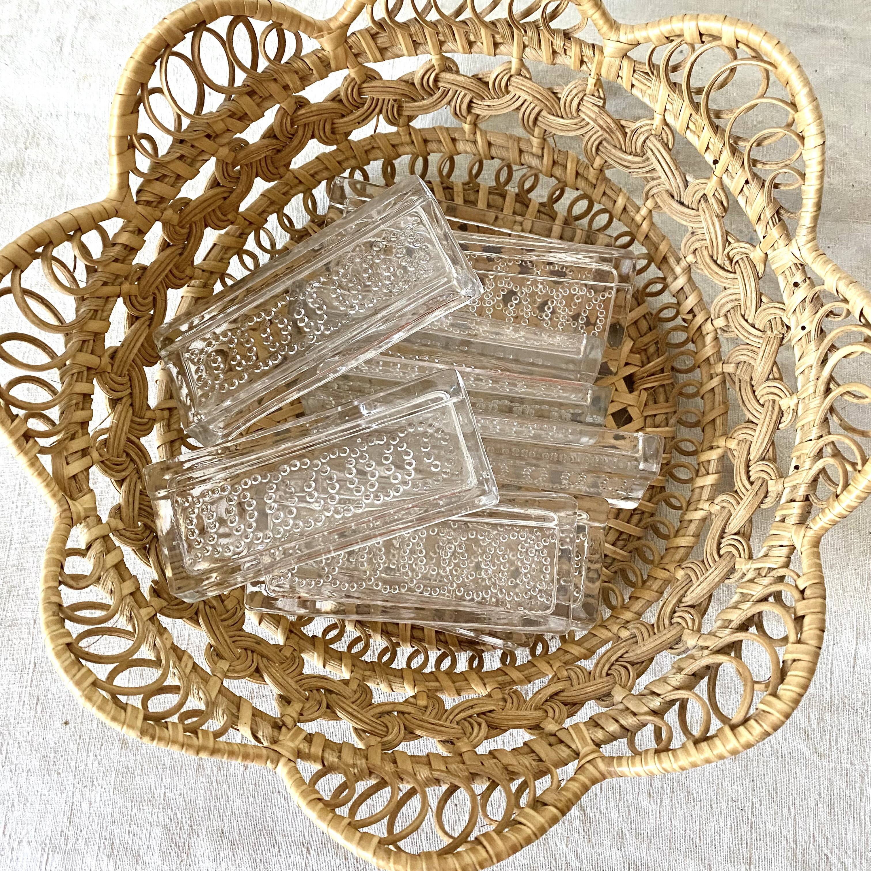 Glass knife holders from the 1950s