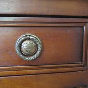 Louis XVI-style sideboard - 1 drawer - fluted legs - mahogany - solid wood