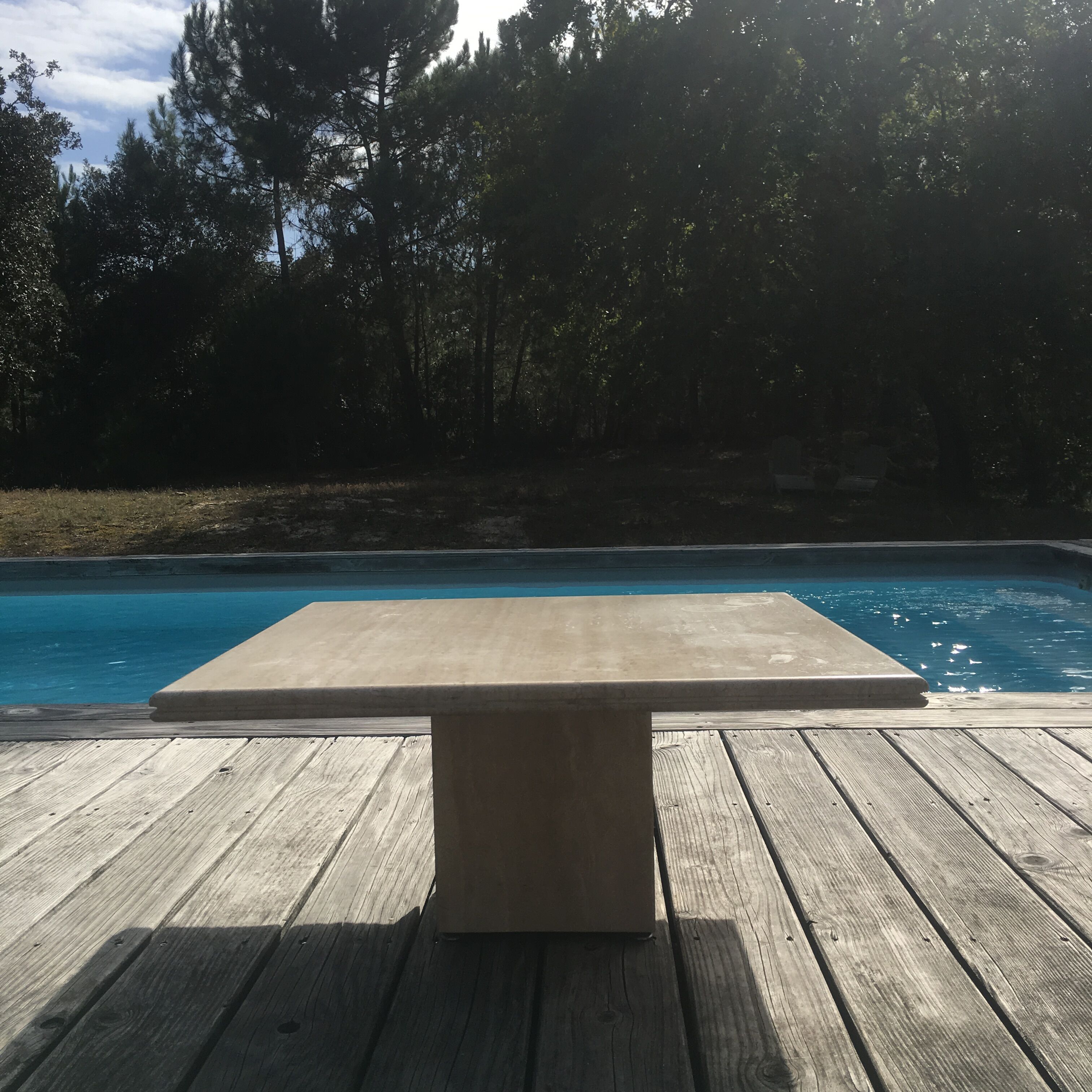 Vintage travertine coffee table