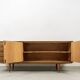 Vintage oak sideboard by Bydgoskie Fabryki Mebli, 1960, Poland