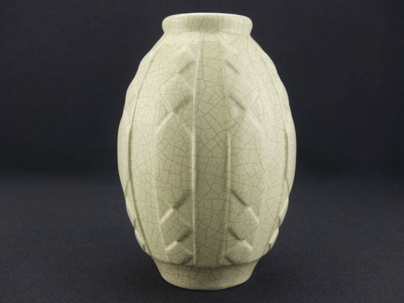 Cracked ceramic vase Art Deco