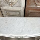 Louis XV style fireplace in white marble