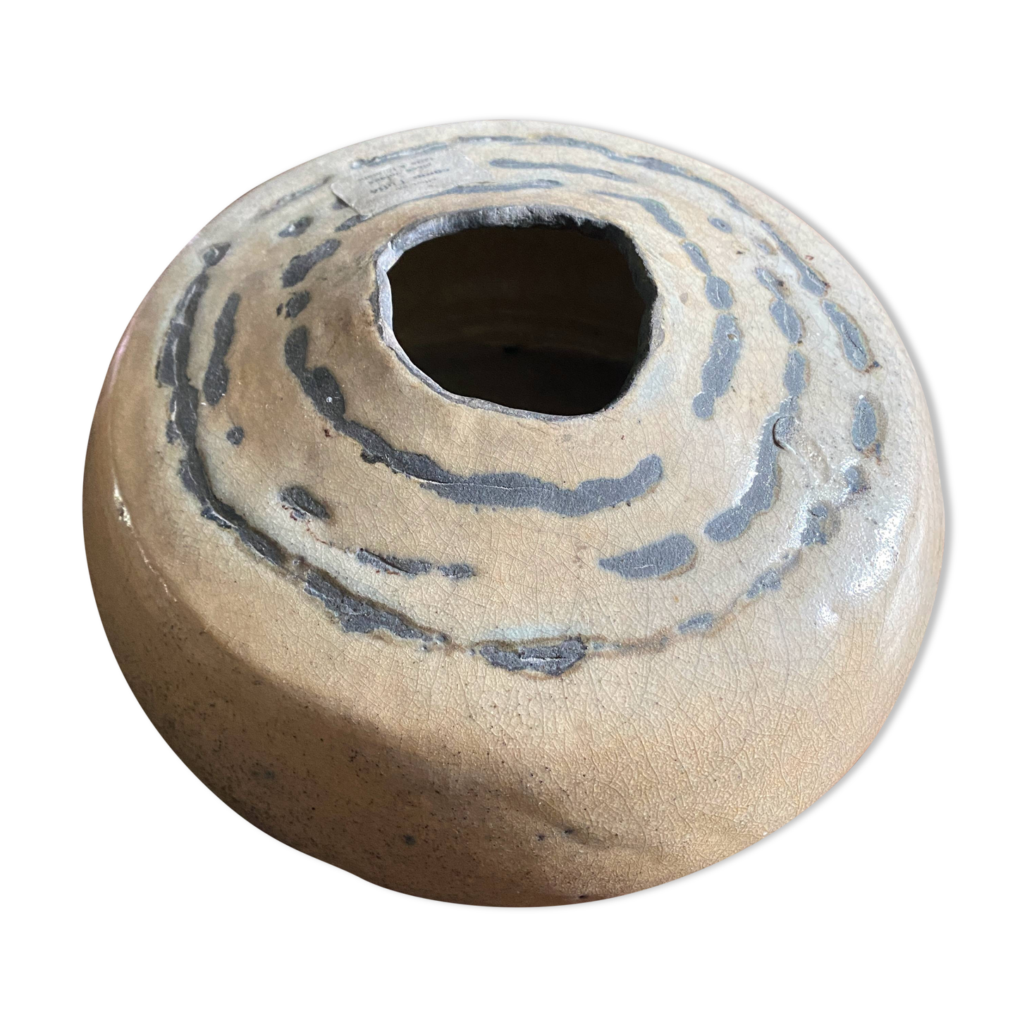Raku design ceramic vase signed pottery Ceramic stoneware