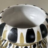 Large André Hourellou Quimper vintage candle holder