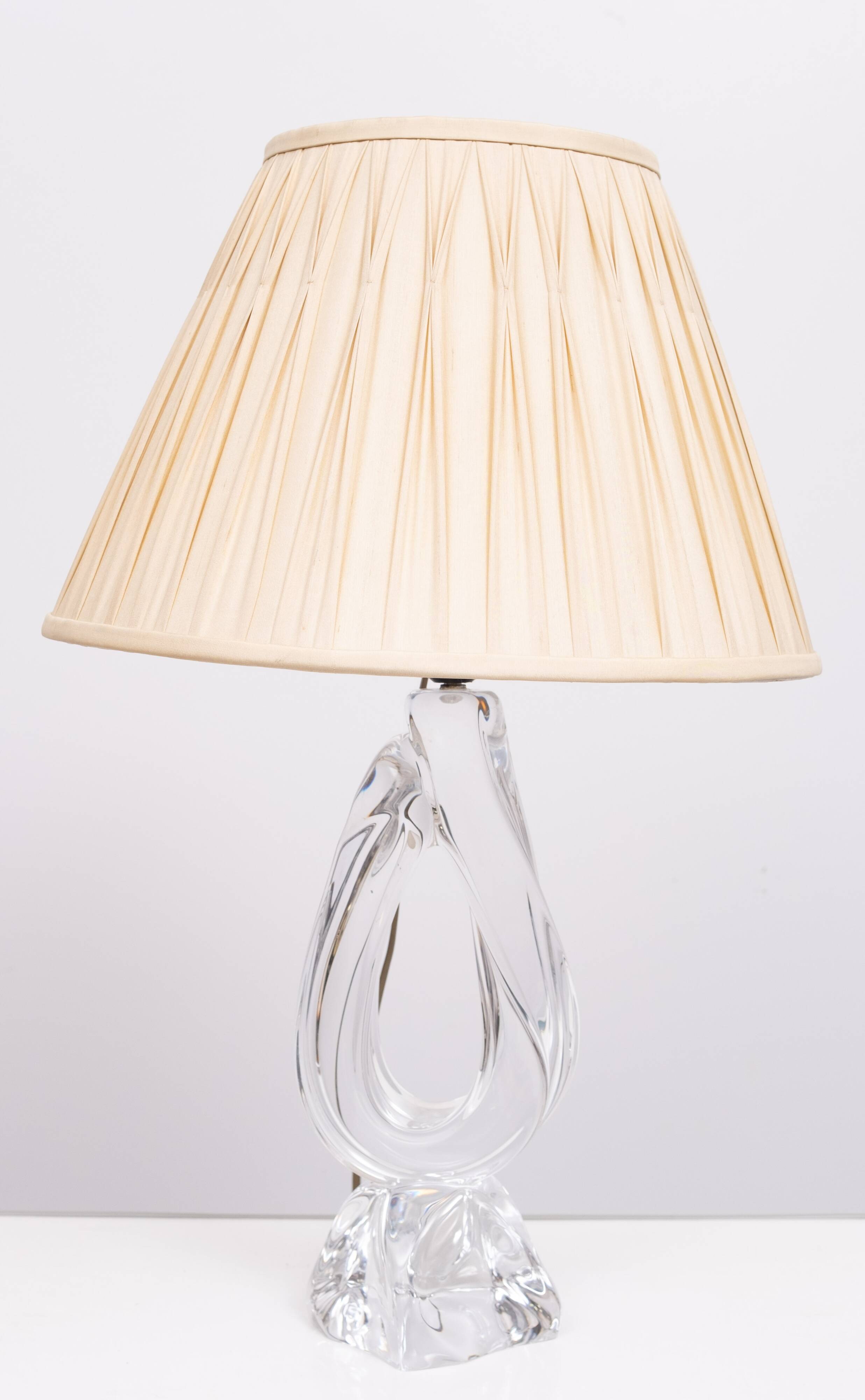 Daum France Crystal Glass table lamp 1965