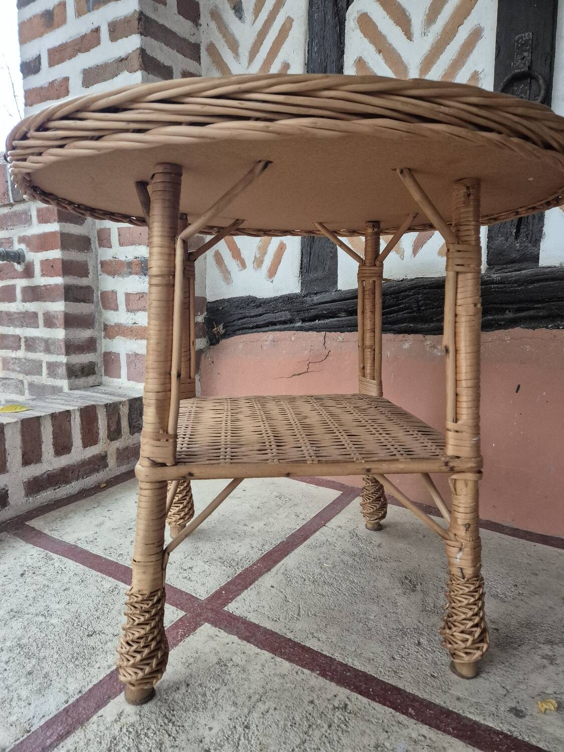 Wicker rattan coffee table